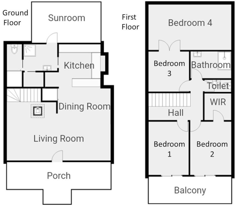 The Aframe - Floor plan