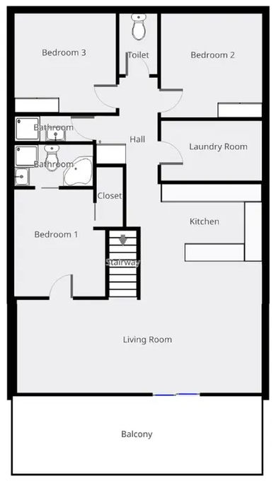 Beachfront Penthouse - Floor plan