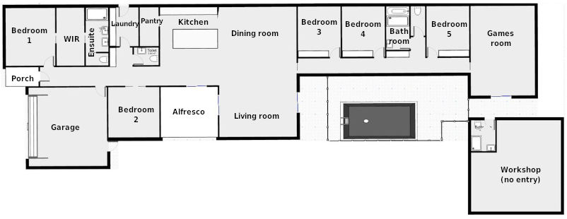 Casa Bella on Beach - Floor plan