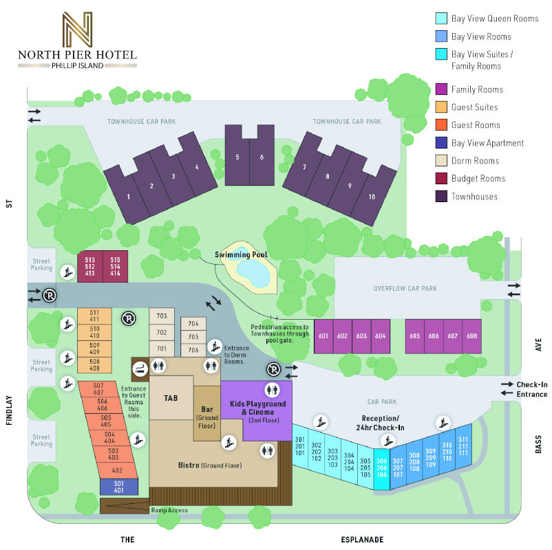 North Pier Hotel - Hotel map