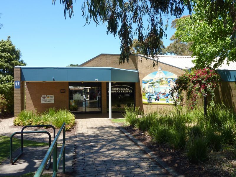 Cowes - Shops and commercial centre, Thompson Avenue north of Church Street - Phillip Island Library at Cowes Cultural Precinct