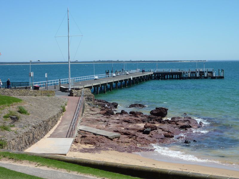 Cowes - Cowes Jetty, off The Esplanade - View along jetty from foreshore