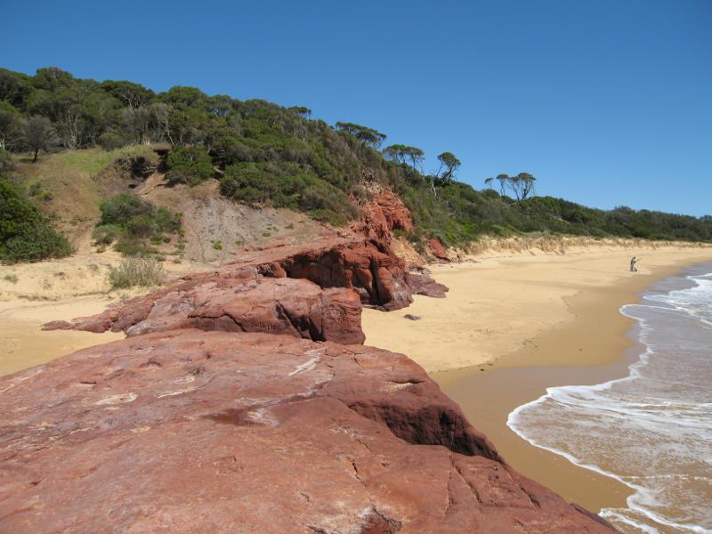 Cowes - Red Rocks and Penguin Point at end of Red Rocks Road: Coastline on western side of Penguin Rock