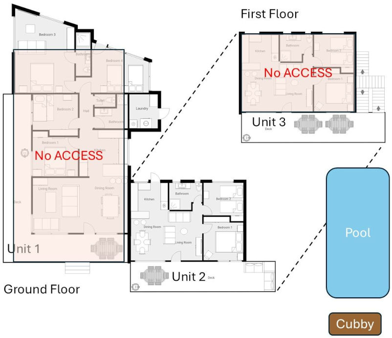 PI Holiday Retreat Unit 2 - Floor plan