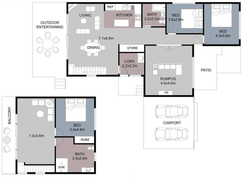 Red Gum Beach Retreat - Floor plan
