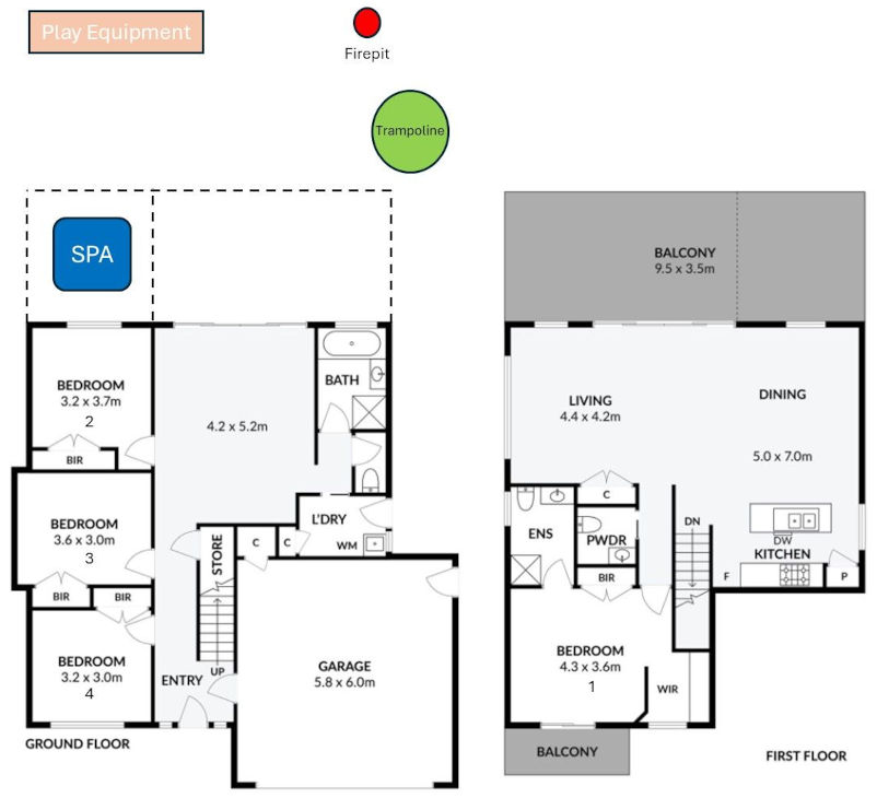 Spa Retreat on Possum - Floor plan