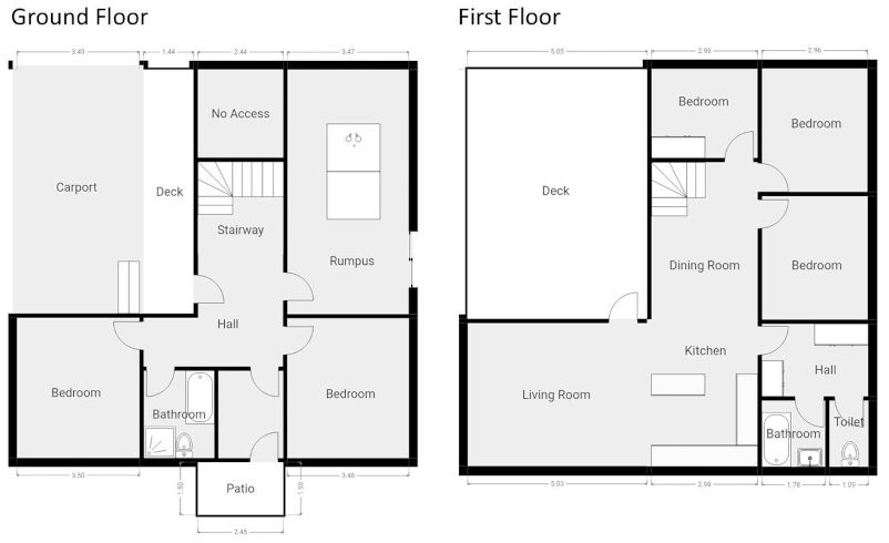 Two Family Oasis - Floor plan