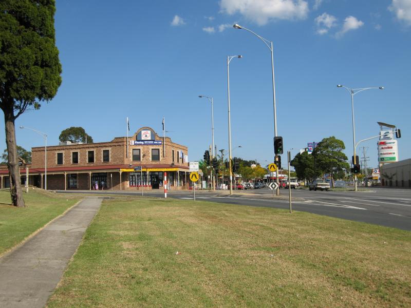 Cranbourne - Commercial centre and shops, High Street: View south along High St towards Stawell St