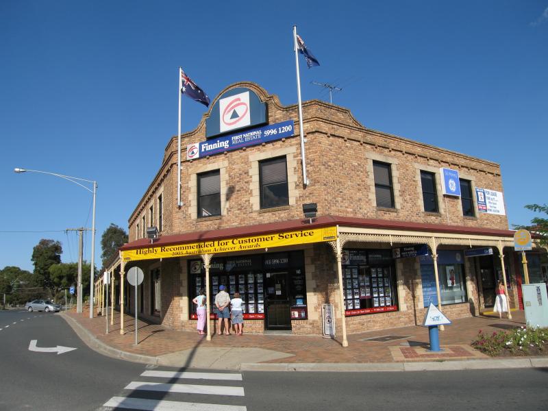 Cranbourne - Commercial centre and shops, High Street: View east along Stawell St at High St