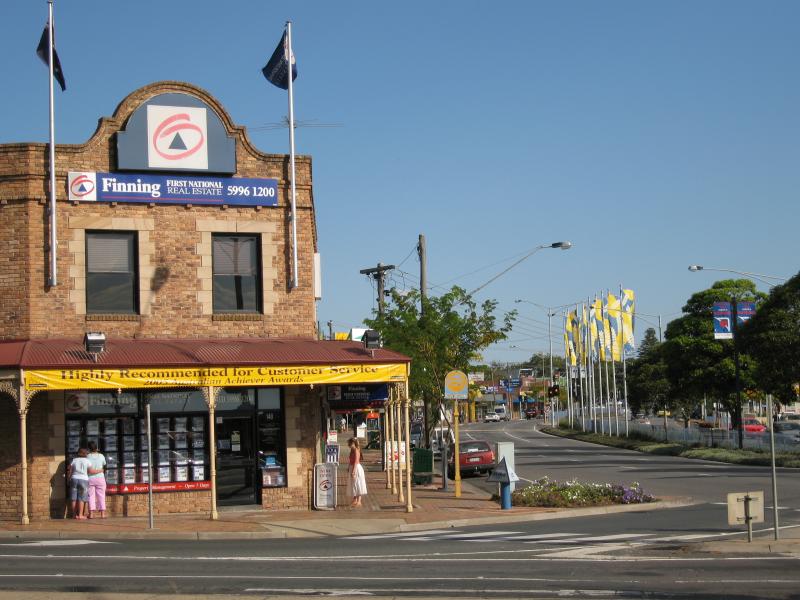 Cranbourne - Commercial centre and shops, High Street: View south along High St at Stawell St