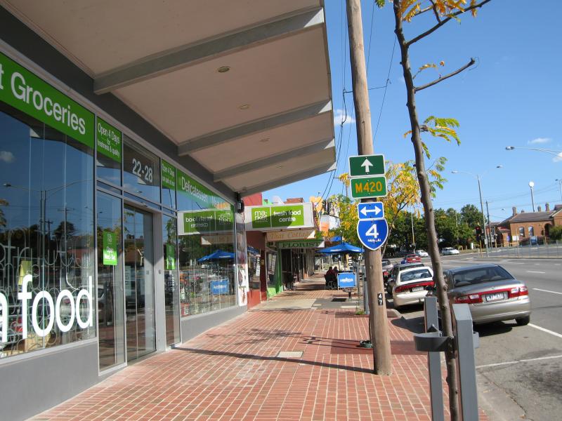 Cranbourne - Commercial centre and shops, High Street: View south along High St between Childers St and Sladen St