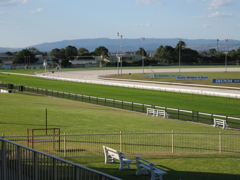 Cranbourne - Cranbourne Racecourse - View north-east across track from grandstand