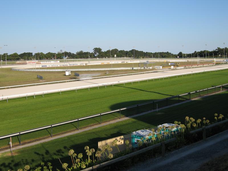 Cranbourne - Cranbourne Racecourse: View south-east across track from Trios Taberet car park