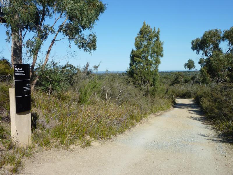 Cranbourne - Royal Botanic Gardens Cranbourne, Ballarto Road: South-easterly view along Trig Track near Trig Point Lookout
