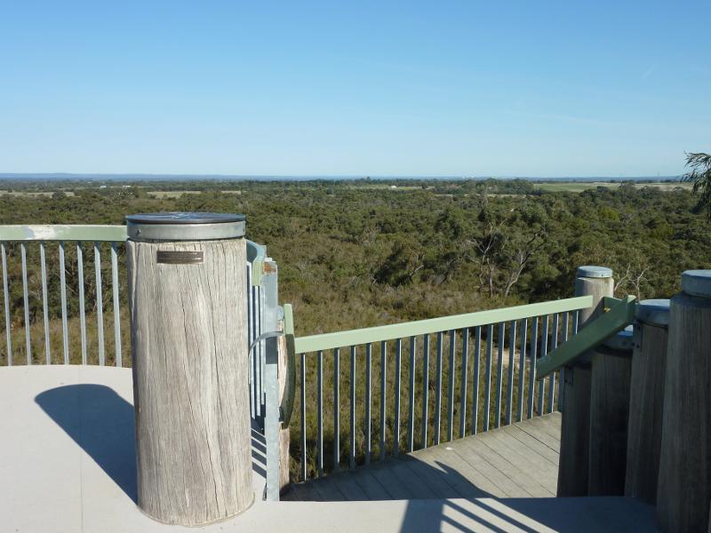 Cranbourne - Royal Botanic Gardens Cranbourne, Ballarto Road: Entrance to viewing deck at top of Trig Point Lookout