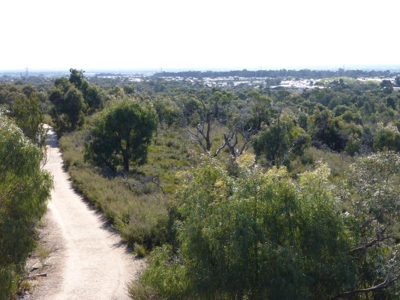 Cranbourne - Royal Botanic Gardens Cranbourne, Ballarto Road: North-westerly view from Trig Point Lookout along Trig Track