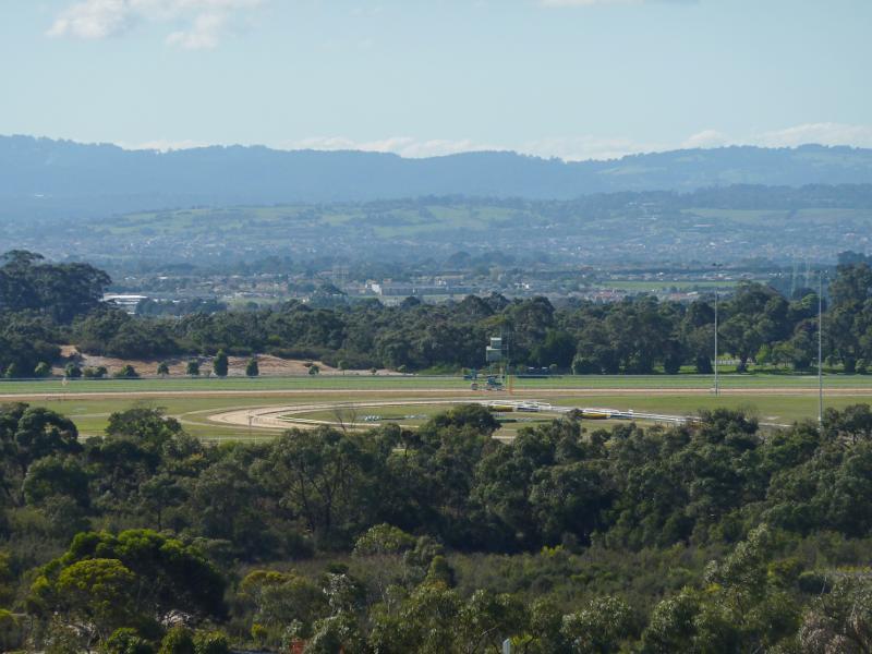 Cranbourne - Royal Botanic Gardens Cranbourne, Ballarto Road: North-easterly view from Trig Point Lookout towards Cranbourne Racecourse