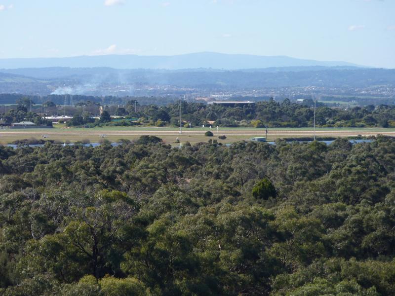 Cranbourne - Royal Botanic Gardens Cranbourne, Ballarto Road - North-easterly view from Trig Point Lookout towards Cranbourne Racecourse