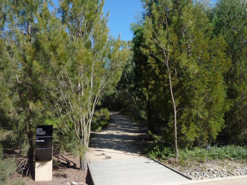 Cranbourne - Royal Botanic Gardens Cranbourne, Ballarto Road: Entrance to Trig Track at Australian Garden