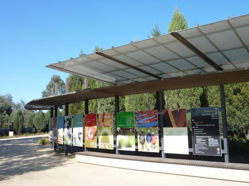 Cranbourne - Australian Garden at Royal Botanic Gardens Cranbourne: Entry shelter at car park