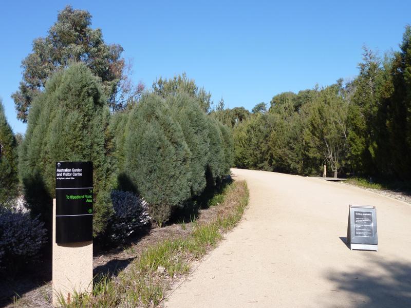 Cranbourne - Australian Garden at Royal Botanic Gardens Cranbourne: Path from car park to visitor centre