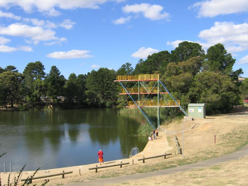 Creswick - Calembeen Park, Cushing Avenue - View of pool and dive tower