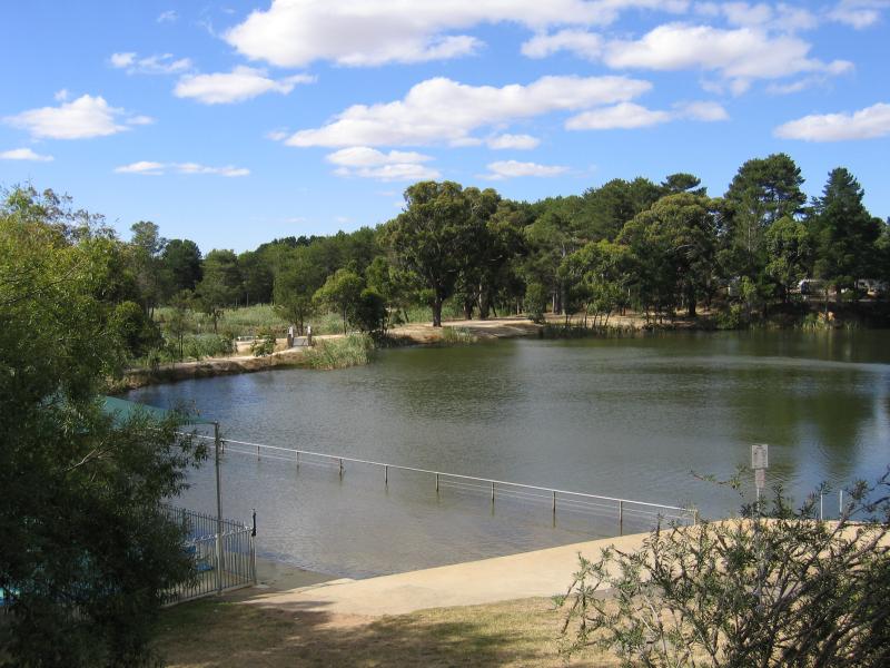 Creswick - Calembeen Park, Cushing Avenue - View across pool