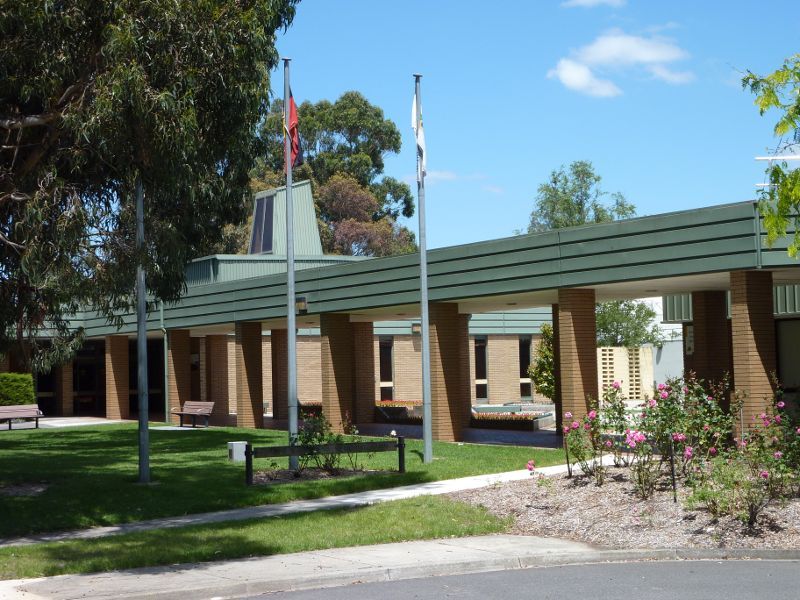 Croydon - Town Park, Mt Dandenong Road, Civic Square and Norton Road: City of Maroondah offices, Civic Sq