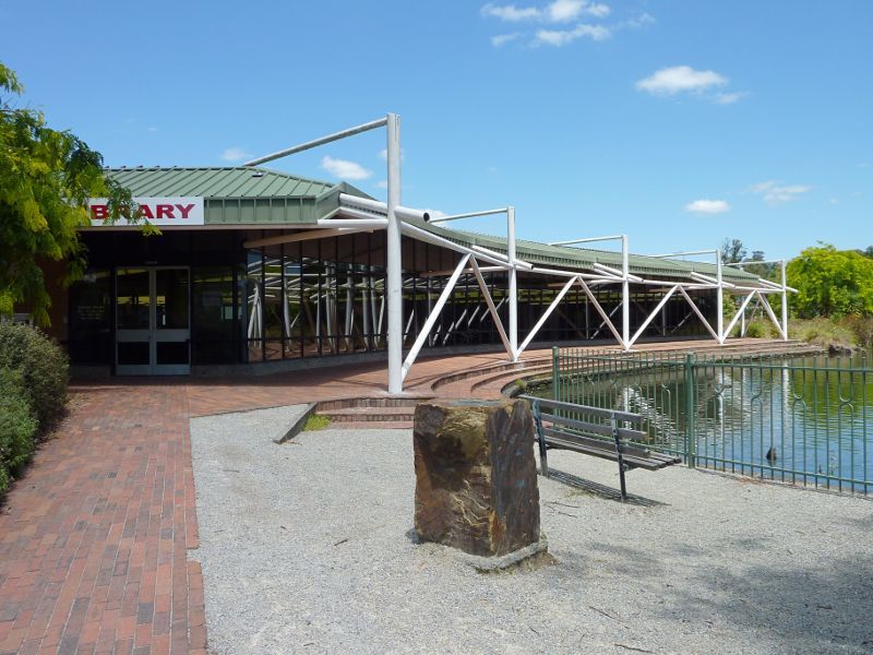 Croydon - Town Park, Mt Dandenong Road, Civic Square and Norton Road - Entrance to library