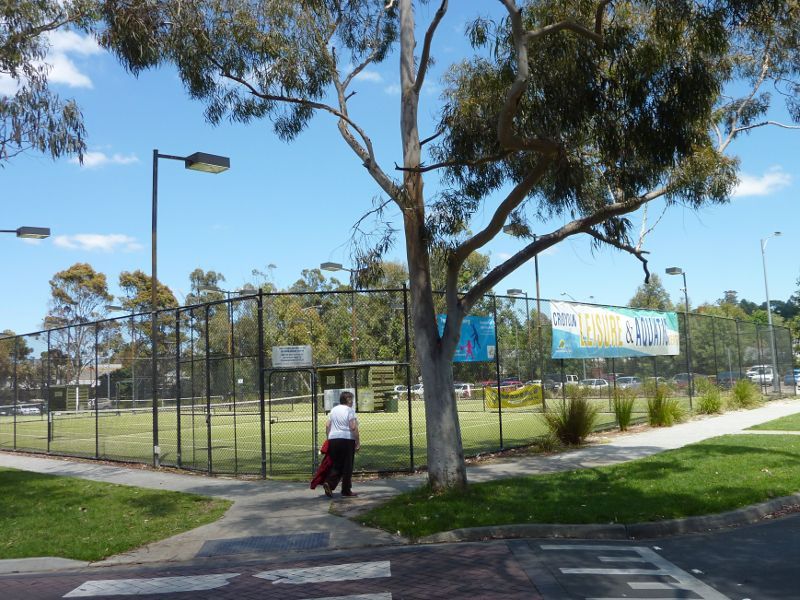 Croydon - Town Park, Mt Dandenong Road, Civic Square and Norton Road: Tennis courts, corner Civic Sq and Birdwood Rd