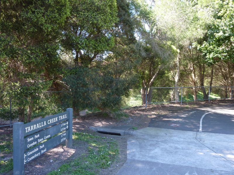 Croydon - Eastfield Park, Eastfield Road: Tarralla Creek Trail at Eastfield Rd