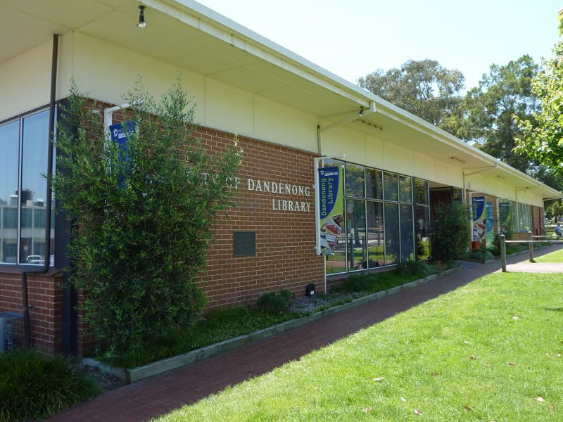 Dandenong - City of Greater Dandenong council offices and library, Clow Street: Library fronting Stuart St