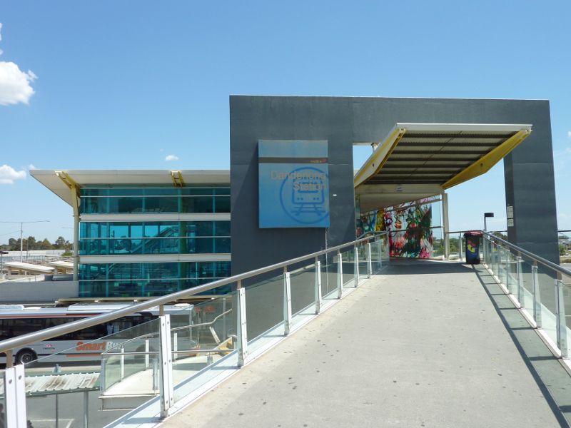 Dandenong - Dandenong railway station, Foster Street: Footbridge from Foster St to upper level of station