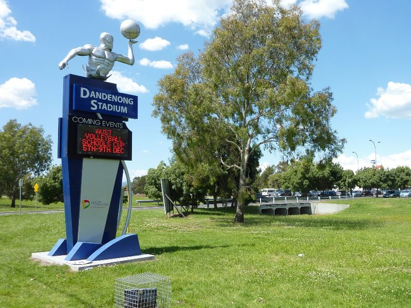 Dandenong - Dandenong Stadium, Stud Road: Entrance to stadium at Stud Rd