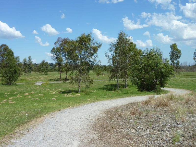 Dandenong - Dandenong Wetlands between Stud Road and Heatherton Road: Pathway near Dandenong Stadium