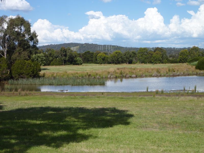 Dandenong - Tirhatuan Park, off Outlook Drive: Easterly view across southern lake