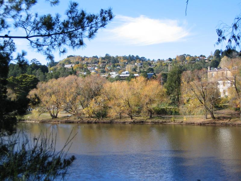 Daylesford - Lake Daylesford: View east across lake from near mineral springs area