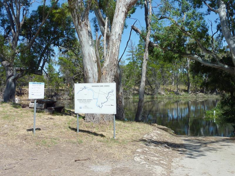 Dimboola - Wimmera River at boat ramp, southern end of Lloyd Street - Boat ramp