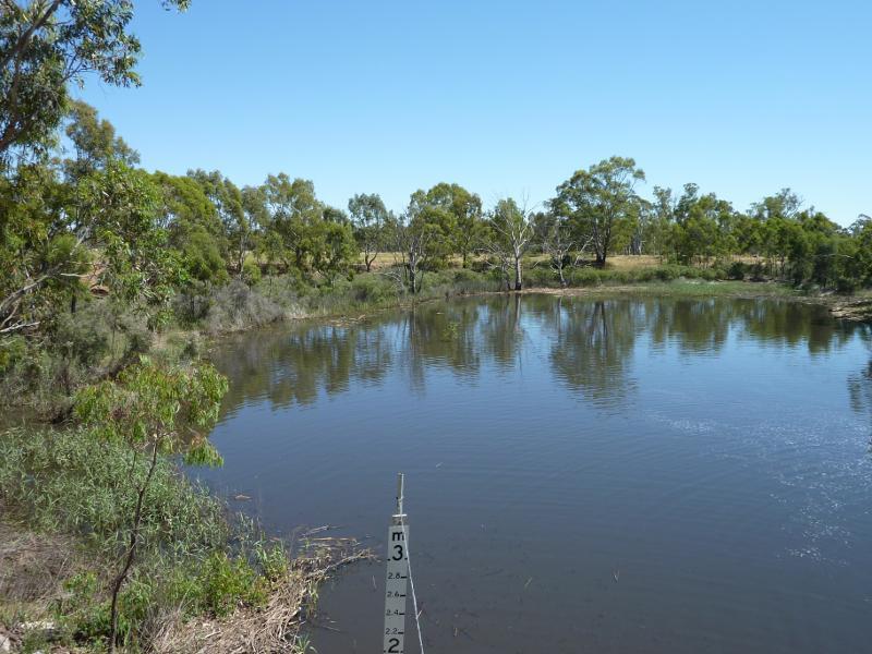 Dimboola - Weir on Wimmera River, off Golf Course Road - View north-west along river from weir