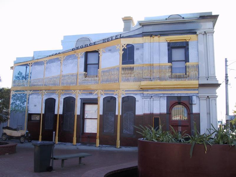 Donald - Shops and commercial centre, Woods Street: Mural of Royal George Hotel, Woods St opposite McCulloch St