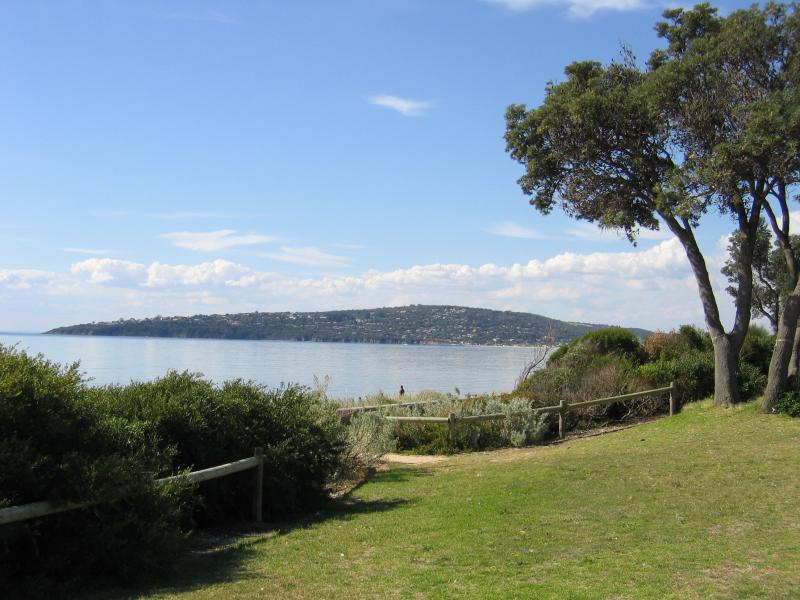 Dromana - Coast near Dromana Pier and Dromana Foreshore Reserve: View north-east along foreshore near Carrigg St