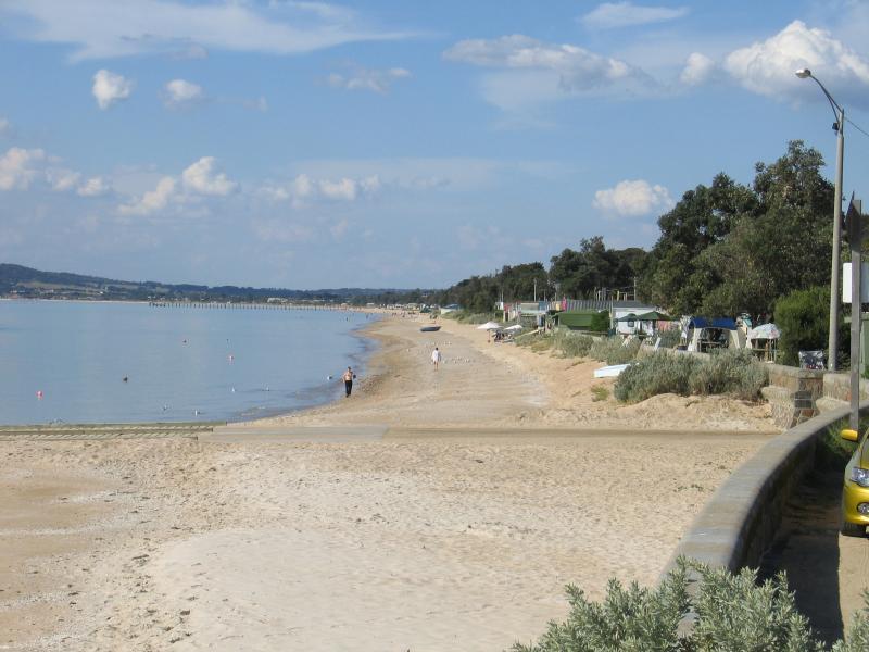 Dromana - Anthonys Nose and 'The Rocks', Point Nepean Road: View north-east along coast towards Dromana Foreshore camping area