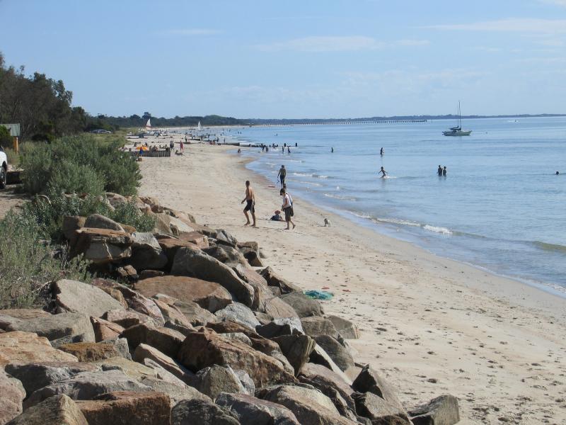 Dromana - Anthonys Nose and 'The Rocks', Point Nepean Road: View south-west along coast into neighbouring suburb of McCrae