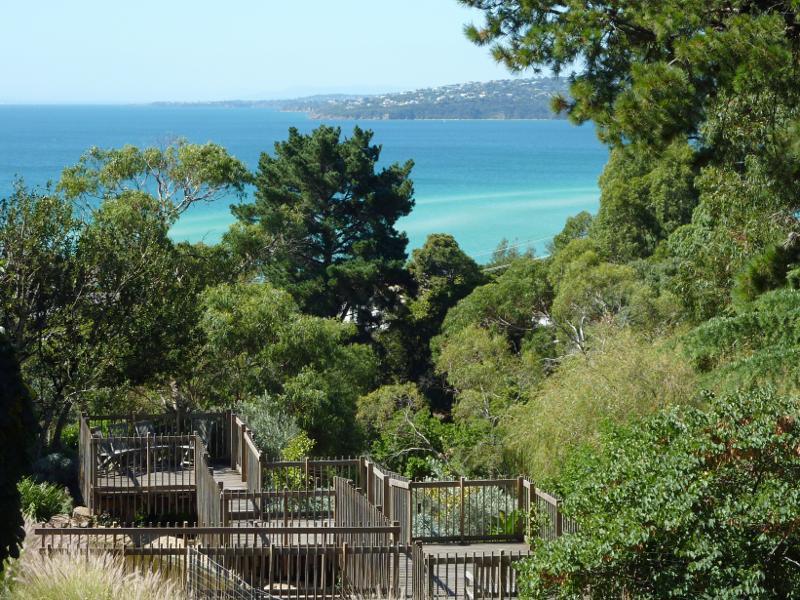 Dromana - Heronswood, Latrobe Parade: View over duck pond towards the bay