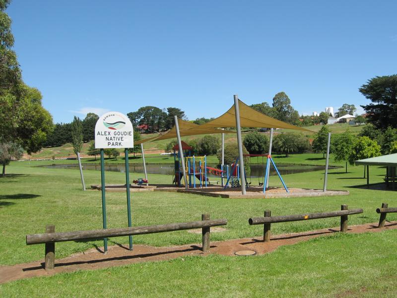 Drouin - Alex Goudie Native Park, Montague Avenue: Playground and lake