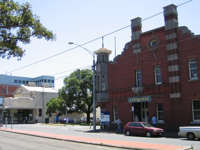 East Melbourne - Wellington Parade area: View west along Wellington Parade towards Simpson St