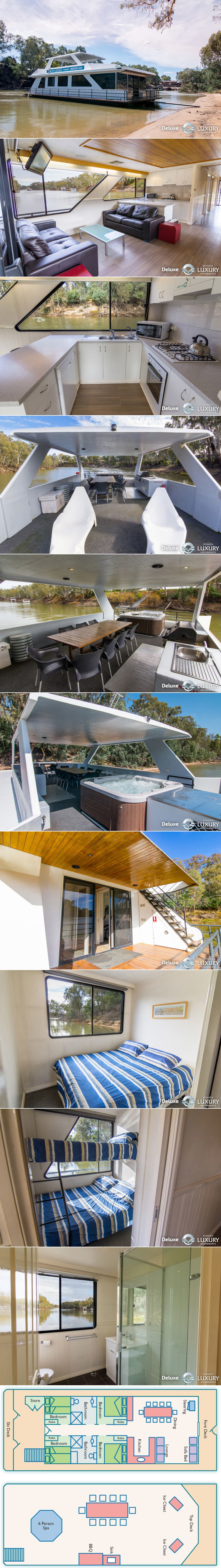 Echuca Luxury Houseboats - Deluxe houseboat