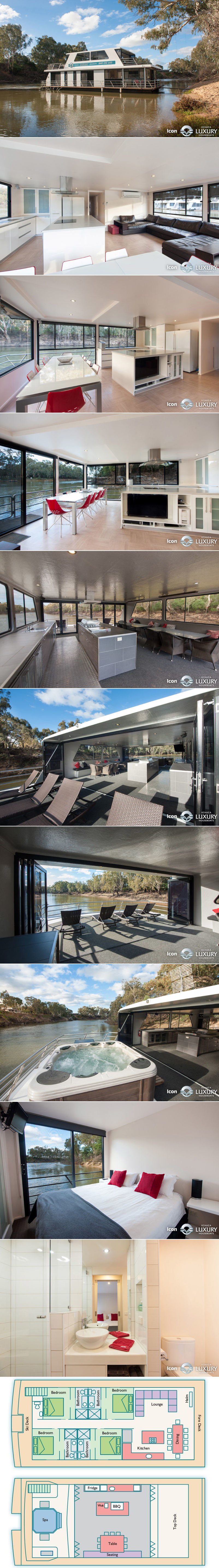 Echuca Luxury Houseboats - Icon houseboat