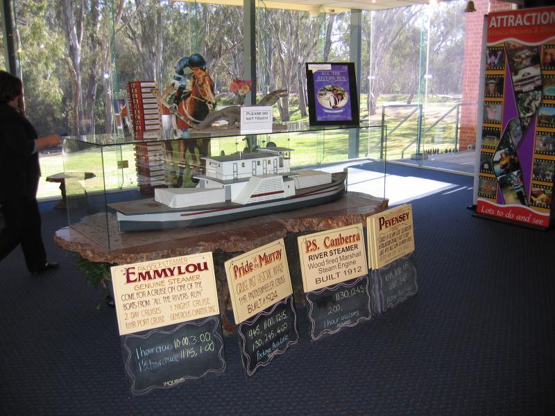 Echuca - Aquatic Reserve and Murray River bridge: Inside Visitor Information Centre, Heygarth St