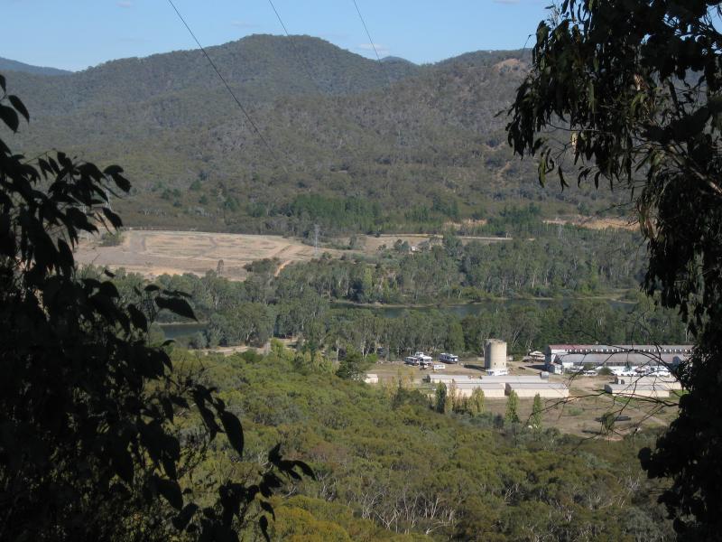 Eildon - Easts Lookout, Tank Hill Road: View south-east towards power station